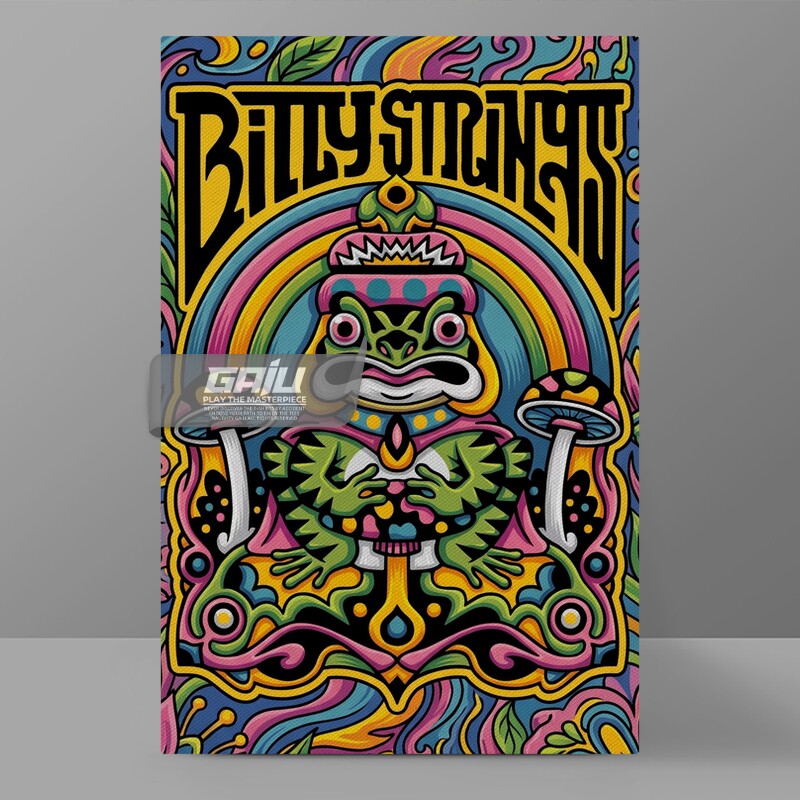 Billy Strings比利斯特林斯装饰画宇宙神蛙迷幻蓝草吉他手挂画