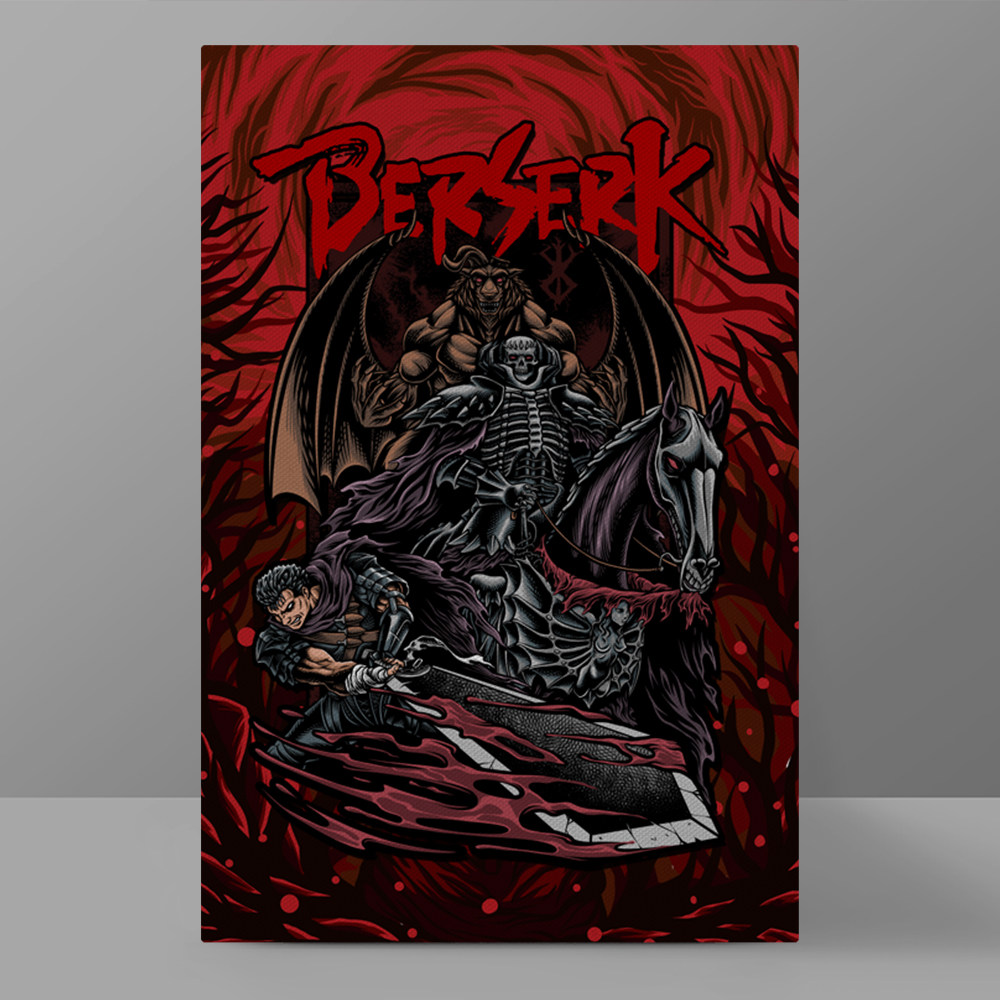 剑风传奇装饰画烙印勇士berserk狂战士格斯骷髅骑士不死左德挂画