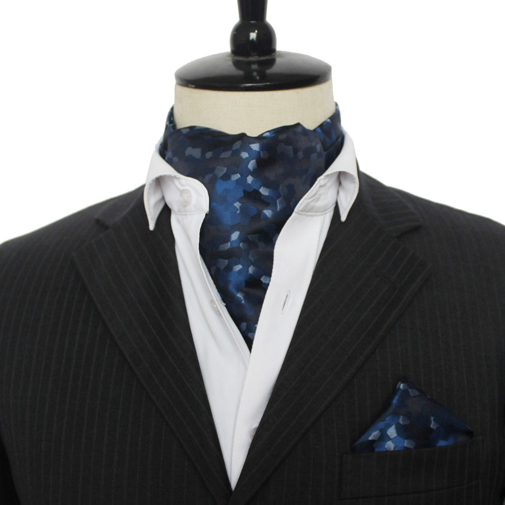 新款年秋冬新款几何方格礼服领巾长飘带围脖围巾男礼盒装A-7430