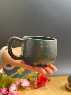 新品天然梅花玉茶杯原石杯子酒杯活磁养生咖啡杯水杯复古正品包邮