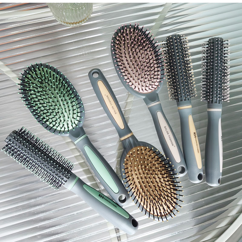 卷发梳子内扣 滚梳圆筒气囊梳 波浪卷大卷梨花头排骨梳家用