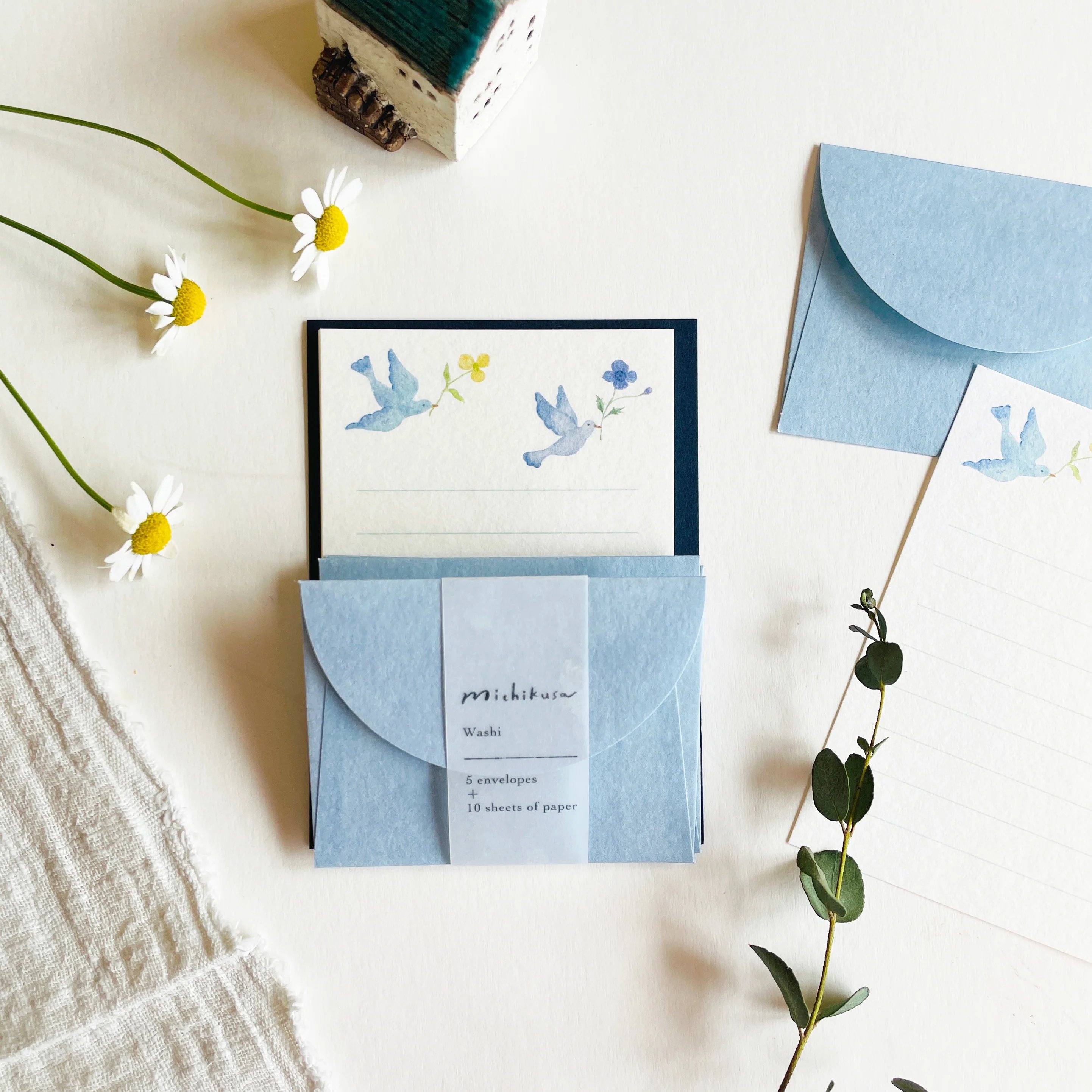 日本NB社nuka和纸信封信纸套装清新高级感浪漫表白手写情书便签