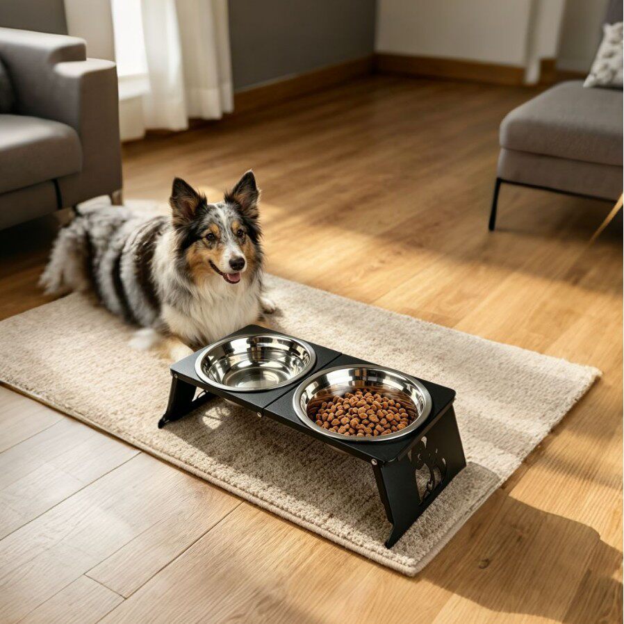 宠物用品慢食碗架猫食盆