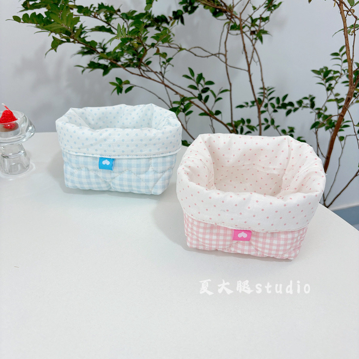 两用韩国ins风格子款布艺