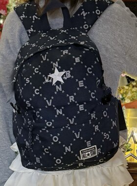 Converse匡威儿童款满印老花 书包双肩包 藏青蓝CAN-BK-5571