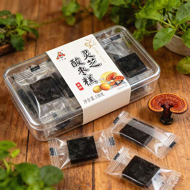 新品浦城酸枣糕特色灵芝味南酸枣糕酸甜零食精美盒装130克/盒包邮