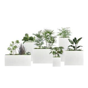 户外玻璃钢花箱组合方形阳台庭院景观外摆隔断花盆