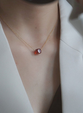 玛瑙天然石女显白项链