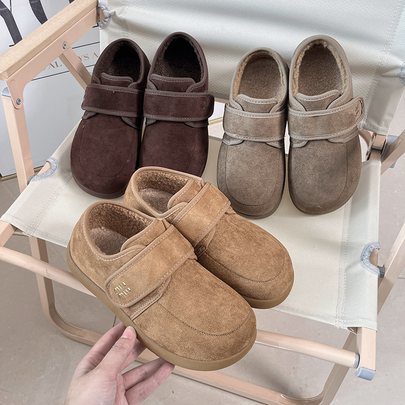 外贸原单女装冬季厚底加绒勃肯鞋防滑软底勃肯鞋保暖棉鞋雪地靴潮