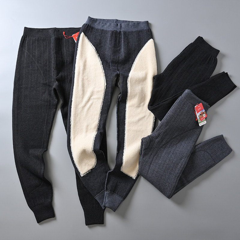 羊毛混纺打底加厚绒裤保暖裤