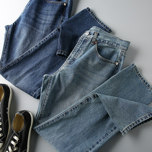 试衣间出品！定制面料！男士重工水洗丹宁时尚休闲百搭直筒牛仔裤