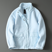 外贸女装 秋冬加厚保暖户外防风立领抓绒衣摇粒绒羊羔绒夹克外套潮