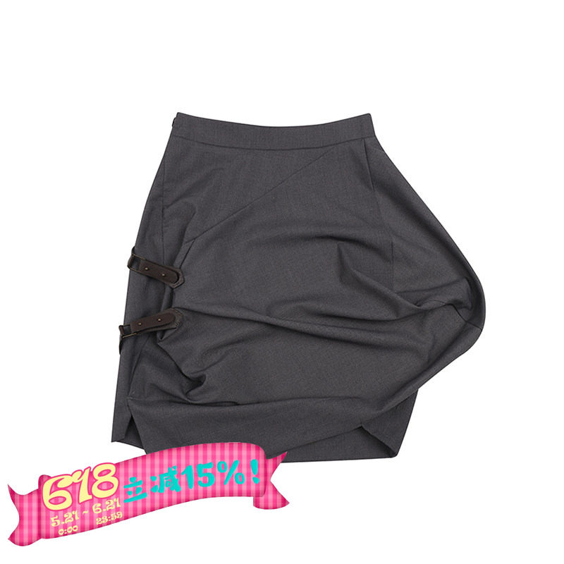 coconut系列 立体结构不规则八角西服半裙