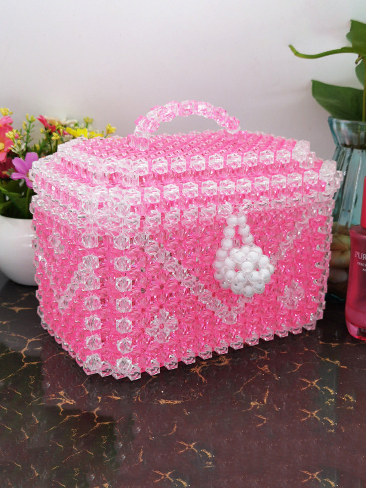 手工串珠创意首饰收纳盒百宝箱大容量家用超大号化妆盒成品摆件