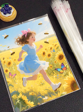 美术作品收纳袋防水自封薄膜4K8K透明素描速写色彩加厚封画保护膜