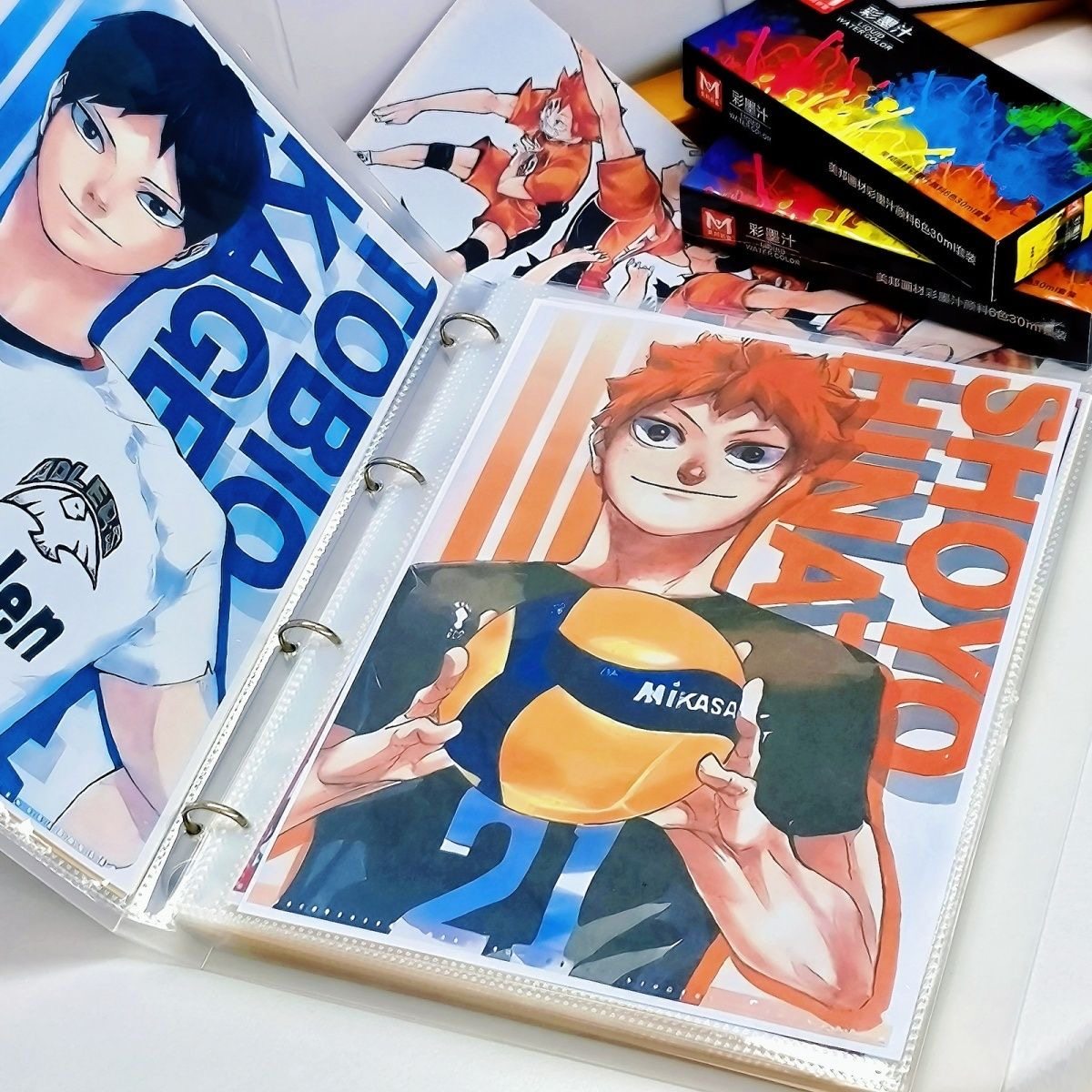 活页款日版A4文件夹收纳册动漫日漫周边文件夹收藏夹过塑A4收纳册