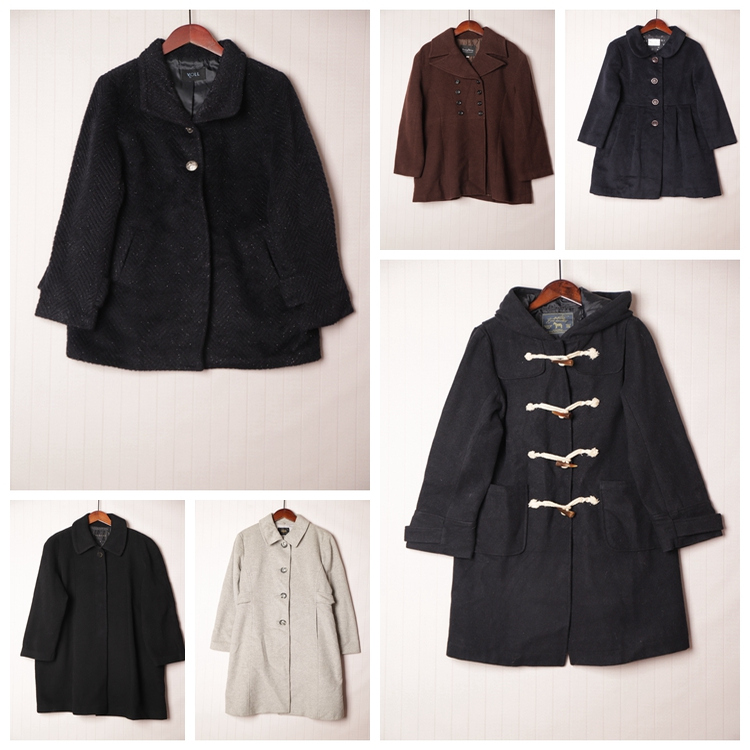 秋冬Vintage复古日制羊毛中长女款大衣文艺范 多色  D21
