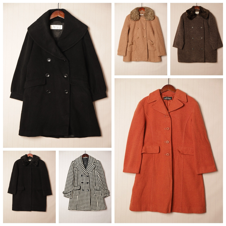 知性淑女纯色单双排扣中长大衣