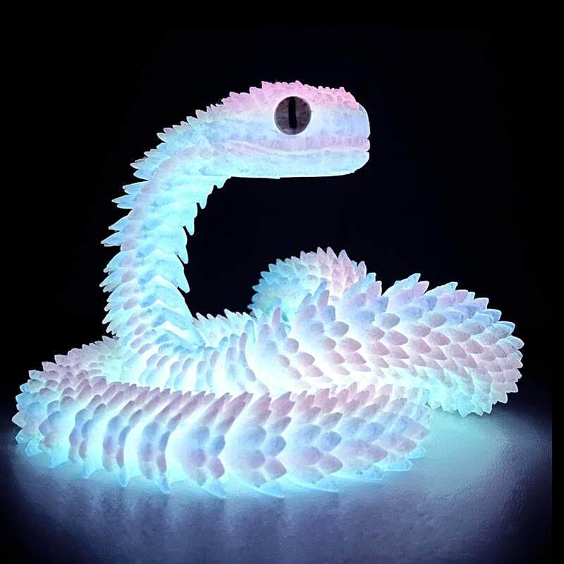 24in 3D Printed Snake Toys, Flexible 3D Printed Animal ADHD - 实物图
