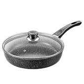 Lid Skillet 28cm Pan with Frying Steak Stone Glass