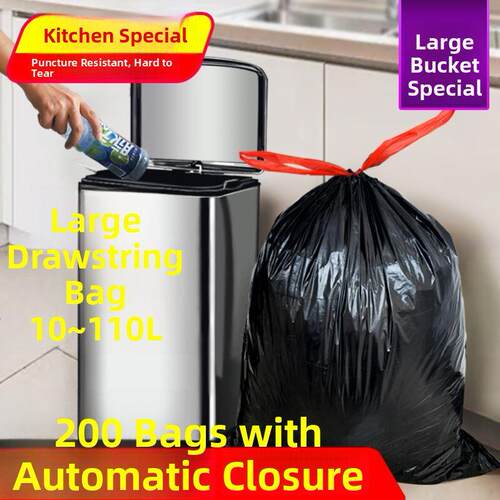 Garbage bags portable kitchen large trash can plastic bag