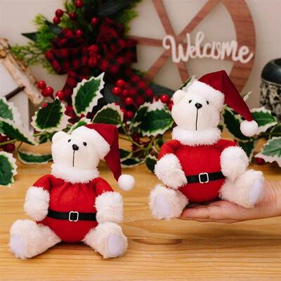 Kawaii Christmas Hat Teddy Bear Plush Toy Cute Bears Dolls