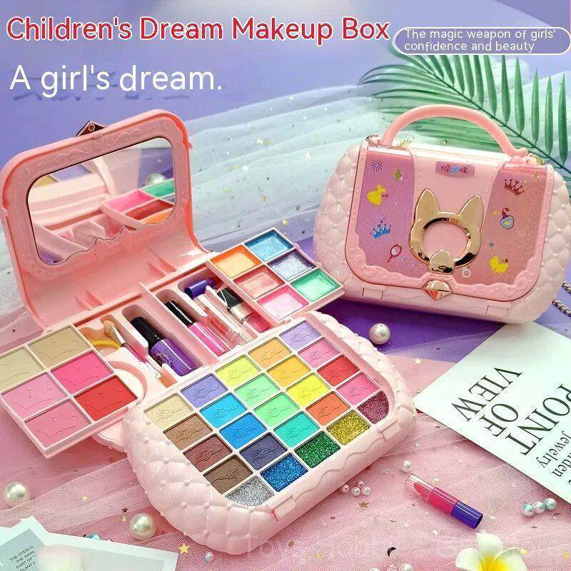 Makeup Toy Kits With Cosmetic Case Portable Playset Kids Was