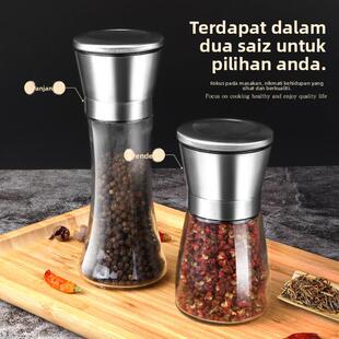 black pepper grinder, pepper, grind powder, salt, seasoning