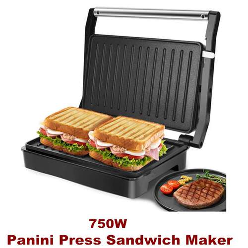 Panini Press Sandwich Maker Grill Burgers Cooking Steaks