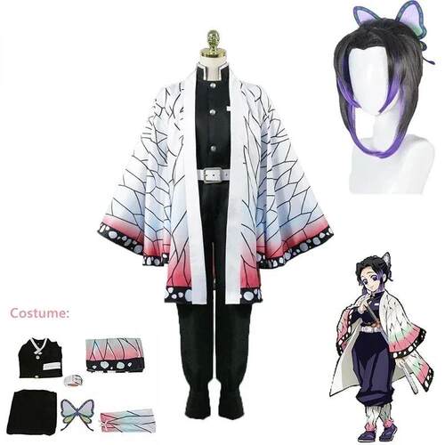 Anime Demon Slayer Kimetsu Geen Yaiba Kochou Shinobu Cosplay