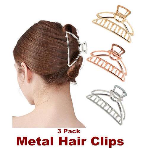 Metal Hair Claw Clips Jaw hair clamps Strong Hold Hair