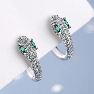 Prevent Allergy 925 Sterling Silver Small Snake Stud Earring