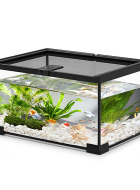 超白玻璃桌面加宽水族缸客厅小型生态乌龟箱水草缸中型金鱼缸