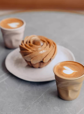 法国Revol褶皱咖啡杯子不规则陶瓷彩色意式浓缩杯礼盒 热饮杯