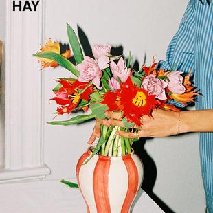 花瓶陶瓷居家简约现代装 HAY Vase Stripe 饰花器 Sobremesa