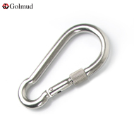 Golmud khóa an toàn bằng thép không gỉ có đai ốc thiết bị leo núi leo núi khóa móc móc an toàn GM902 dây đai toàn thân 2 móc