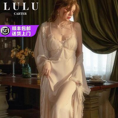 维多利亚真丝性感睡衣女法式新款纯欲吊带睡裙家居服送闺蜜礼盒装