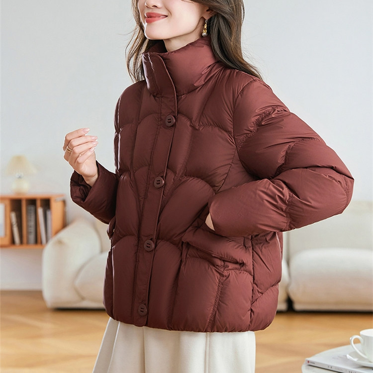 90白鸭绒立领羽绒服妈妈短款冬装外套2025新款小个子减龄中年女士,女装/女士精品,羽绒服,淘宝优惠券,粉丝福利购,淘宝优惠卷