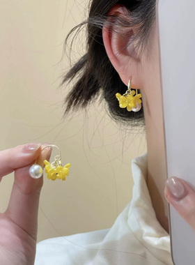 超仙森系桂花珍珠耳钉