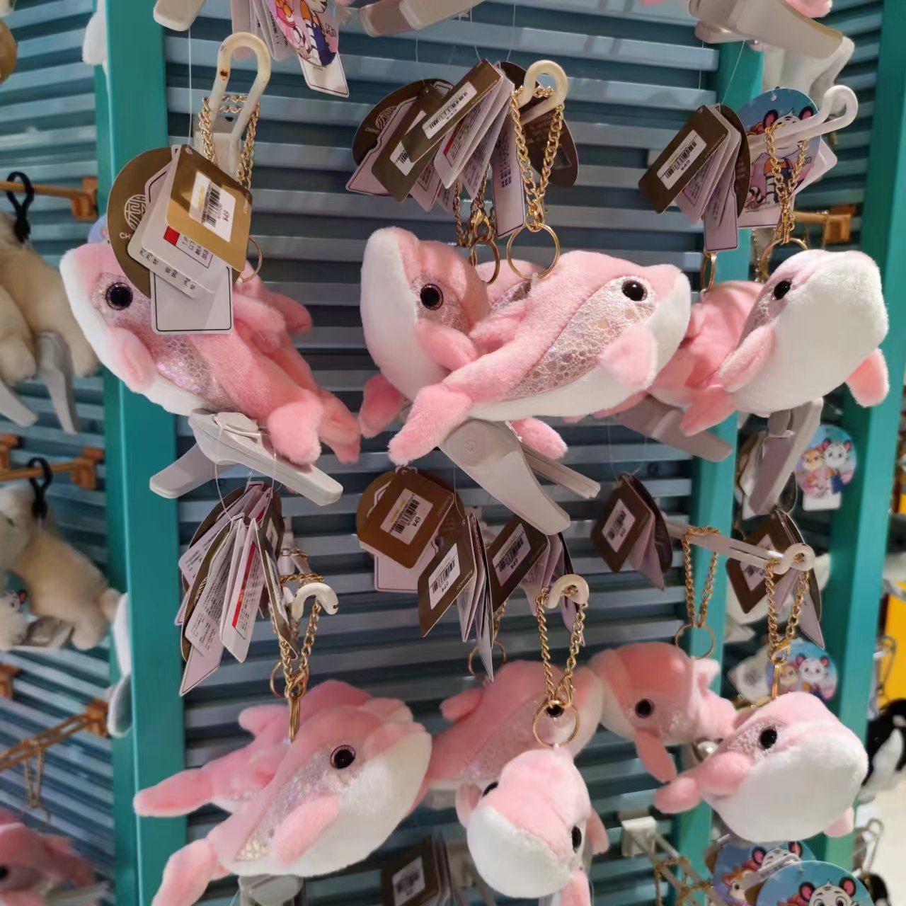 长隆纪念品海洋王国新款虎鲸海豚动漫挂件/文具