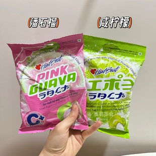 酸糖果 711 太好吃了 泰国进口咸番石榴味咸柠檬糖果维生素C夹心