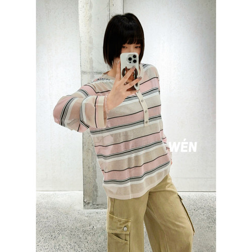 WEN买手店 AVVENN   2026年夏季新款时尚条纹针织上衣