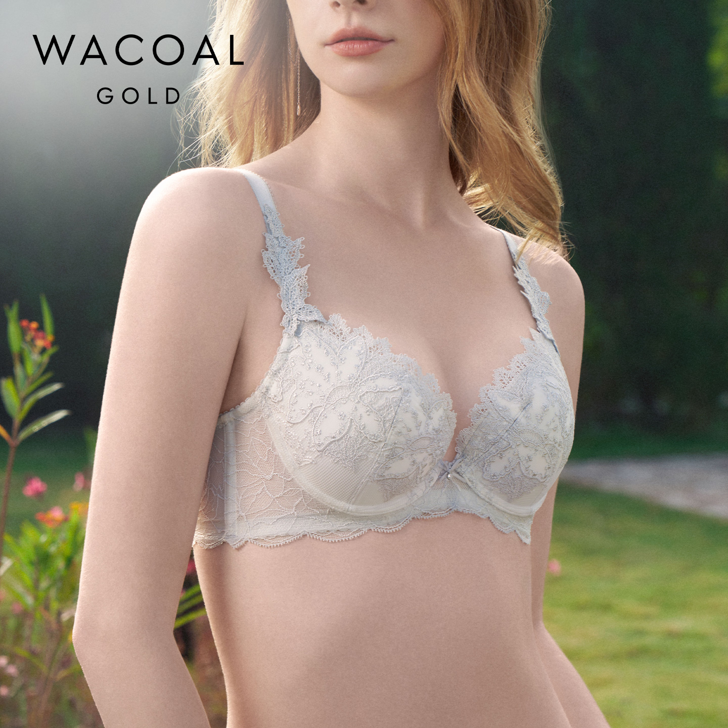 华歌尔金标蕾丝聚拢侧收文胸女
