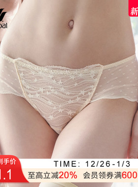 华歌尔Wacoal 日系蕾丝中低腰三角裤内裤内衣女 WP3523