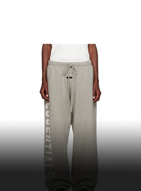 ESSENTIALS 长裤2024秋冬美潮宽松男女情侣款烫印抓绒裤子 20