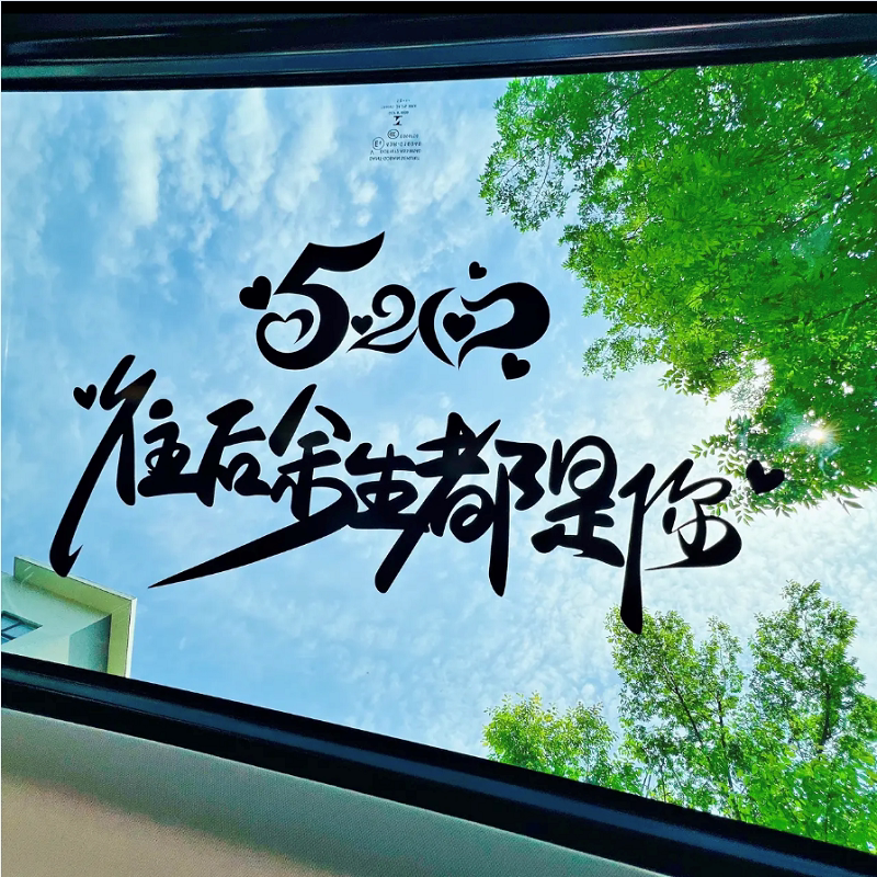 车贴个性创意文字天窗贴防水防晒
