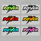 贴 机车电动摩托汽车划痕改装 闪电动力POWER英文个性 创意贴纸改装