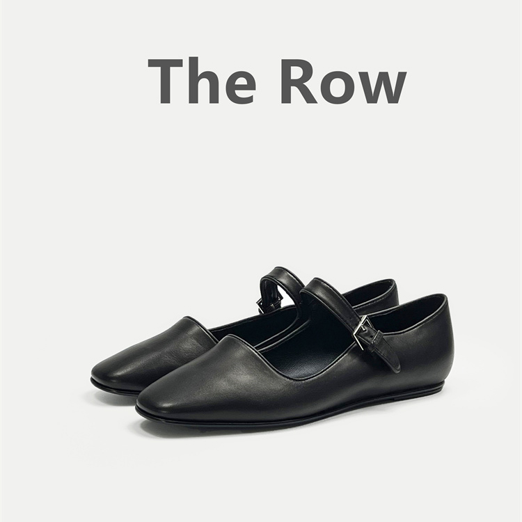 正品现货 THE ROW 21FW新款玛丽珍芭蕾鞋平底扣带单鞋黑色 女鞋 浅口单鞋 原图主图