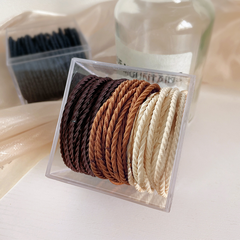 高弹力耐用扎头发黑色橡皮筋