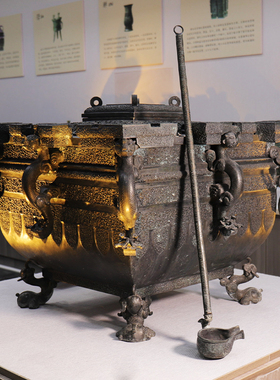 铜钰缘铜摆件古典博古架古代冰箱